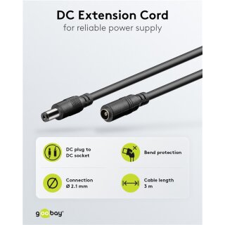 DC-Verlängerungskabel, 10 m, schwarz