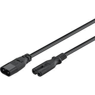 Verlängerungskabel C7/C8, 2 m, Schwarz