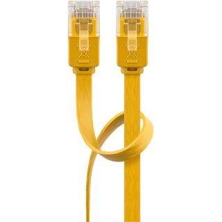 CAT 6 Flach-Patchkabel, U/UTP, gelb