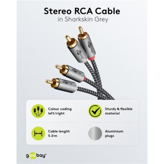 Stereo-Cinchkabel, 5 m