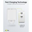 USB-C™ PD Dual-Schnellladegerät (36 W) weiß