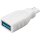 USB-C™/USB-A 3.0 OTG SuperSpeed-Adapter für Ladekabel, weiß