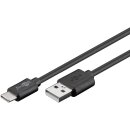 USB 2.0 Kabel USB-C™ auf USB A, schwarz