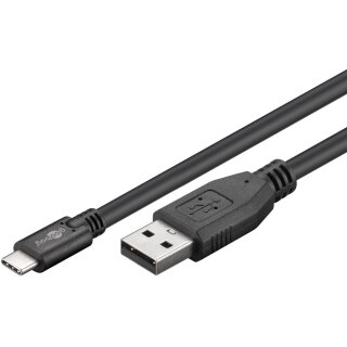 USB 2.0 Kabel USB-C™ auf USB A, schwarz