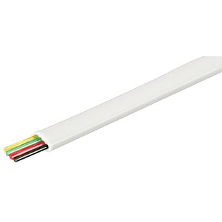 Telefonflachkabel 4-adrig, 100 m Rolle, AWG 30, CU (Kupfer)