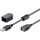 USB 2.0 Hi-Speed-Verlängerungskabel mit Sicherungsclip, schwarz