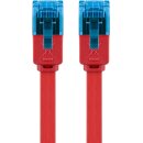 CAT 6A Flach-Patchkabel, U/UTP, rot