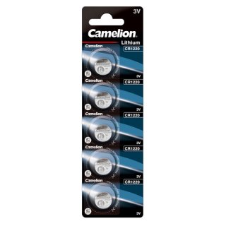 Camelion - Knopfzelle - CR1220 / BP5 - 3 Volt 38mAh Lithium - 5er Blister