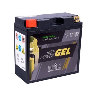 IntAct - Bike-Powr GEL - GEL12-14B-4 / YT14B-4 / CT14B-4 / GT14B-4 - 12 Volt 12Ah Pb - Motorradbatterie
