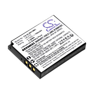 Ersatzakku - CS-KLB015MC - Kodak WPZ2 / LB-015 - 3,7 Volt 700mAh / 2,59Wh Li-Ion
