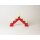 Candelabra LED - red wood - 7 warm white lamps - 230V