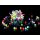 Clusterlight LED - 3 m - 176 mehrfürbige Kugeln - transparenter Draht - 24 V