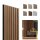 Akustikwandpanel Akazie Nussbaum-Schwarz, 1250 x 300mm, 8 Lamellen 10 x 27mm, Filz 8mm (4Stk)