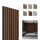 Akustik Wandpanel Walnuss-Schwarz, 1250 x 300mm, 8 Lamellen 10 x 27mm, Filz 8mm (4Stk)