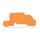 End- und Zwischenplatte 0,8 mm dick, orange