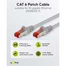 CAT 6 Patchkabel, S/FTP (PiMF), 1 m, grau, 10er-Set