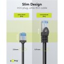 Ultraflexibles CAT 6A Patchkabel, slim, U/FTP, schwarz