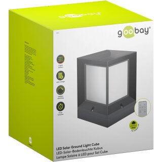 LED-Solar-Bodenleuchte Kubus