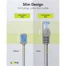 Ultraflexibles CAT 6A Patchkabel, slim, U/UTP, grau
