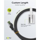 GHMT-zertifiziertes CAT 8.1 Patchkabel, S/FTP (PiMF), 1 m, schwarz, 5er-Set