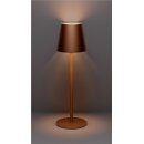 Kabellose LED-Tischleuchte, Bronze