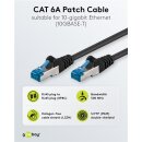 CAT 6A Patchkabel, S/FTP (PiMF), 1 m, schwarz, 10er-Set