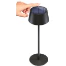 Kabellose LED-Tischleuchte Solar, schwarz