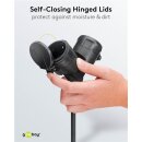 Doppel-Verlängerungskabel Outdoor, 25 m, schwarz
