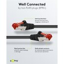 CAT 6 Patchkabel, S/FTP (PiMF), 2 m, schwarz, 10er-Set