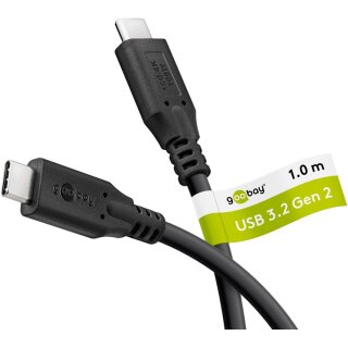 USB-C™-Kabel, USB 3.2, 100 W, 10 Gbit/s, Power Delivery, 1 m
