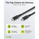 USB-C™-Kabel, USB 3.2, 100 W, 10 Gbit/s, Power Delivery, 0,5 m