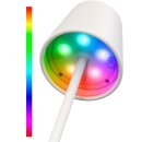 Kabellose LED-Tischleuchte RGBW, weiß