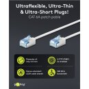 Ultraflexibles CAT 6A Patchkabel, slim, U/FTP, weiß