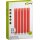 5er-Set rote LED-Echtwachs-Stabkerzen, inkl. Fernbedienung und 10x AA (LR 6)