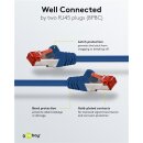 CAT 6 Patchkabel, S/FTP (PiMF), 1 m, blau, 10er-Set