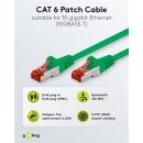CAT 6 Patchkabel, S/FTP (PiMF), 1 m, grün, 10er-Set