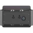 LED-Solar-Wandleuchte Quadros, schwarz
