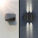 LED-Solar-Wandleuchte Quadros, schwarz