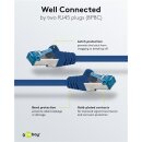 CAT 6A Patchkabel, S/FTP (PiMF), 5 m, blau, 10er-Set