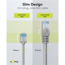 Ultraflexibles CAT 6A Patchkabel, slim, U/FTP, grau