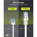Ultraflexibles CAT 6A Patchkabel, slim, U/FTP, weiß