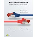 CAT 6 Patchkabel, S/FTP (PiMF), 1 m, Set in 10 Farben