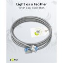 Ultraflexibles CAT 6A Patchkabel, slim, U/FTP, grau