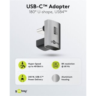 USB-C™-Adapter 180° U-Form, USB4™
