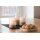 3er-Set LED-Echtwachs-Kerzen im Glas, weiß;beige;transparent, inkl. 8x AA (LR6)
