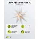 LED-Weihnachtsstern 3D, Ø 56 cm, 4,5-V-Außentrafo