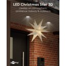 LED-Weihnachtsstern 3D, Ø 56 cm, 4,5-V-Außentrafo