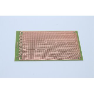 Eurokarte 100x160mm Vollleitungs-Typ, einseitig, Epoxidharz FR-4, grün - 1 Stück