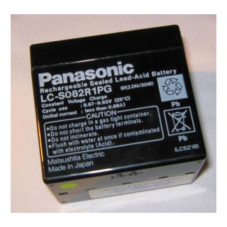 Akkureparatur - Zellentausch - Panasonic LC-S082R1PG / LCS082R1PG / LCS-218P / LCS-318P / pbq 2.2-8 - 8 Volt Pb