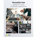 USB-C™ auf USB-A Textilkabel 3 m – supersoft, mit Metallsteckern – Schwarz